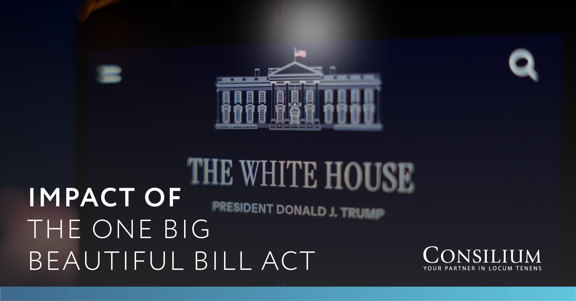The White House letterhead with Donald Trump's name. Text reads "Impact of One Big Beautiful Bill"